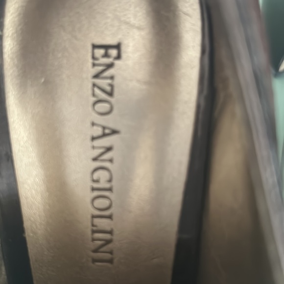 Vintage Stunning Enzo Angiolini Aeemelle Brown Laced Oxford Block Heels Size 8M - Picture 13 of 15